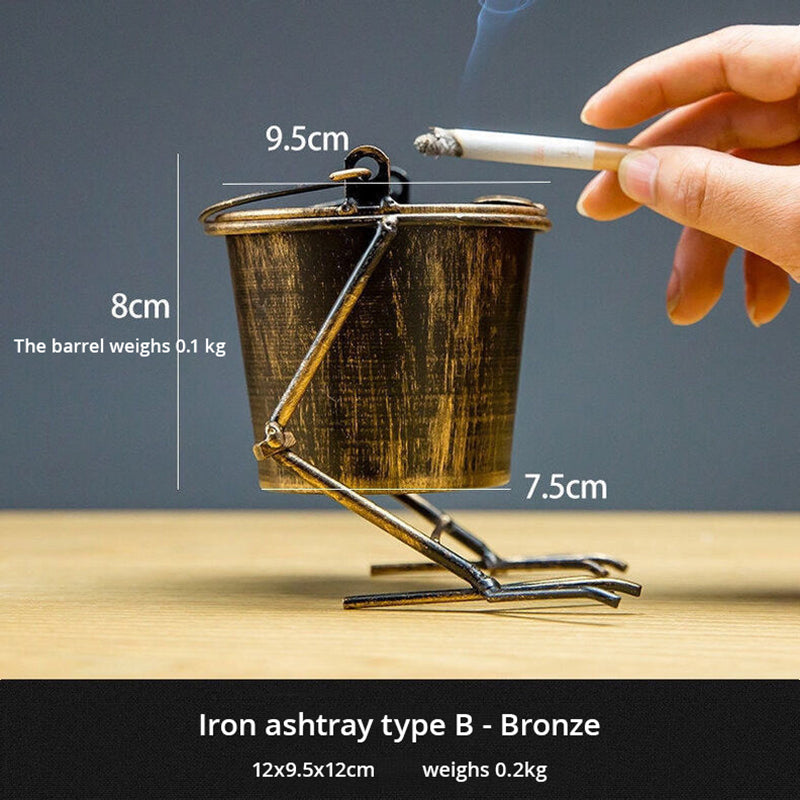 Creative Retro Ashtray Decorations Home Imitation Old Family Living Room Simple Modern New Leisure Anti Falling Iron Art